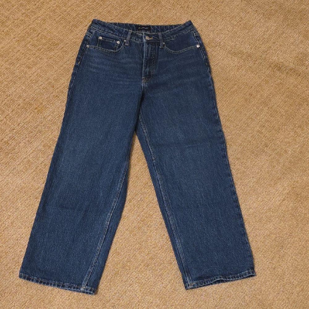 Free Assembly Wide Leg Cropped Women's Jeans Size 8